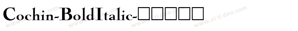 Cochin-BoldItalic字体转换
