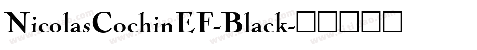NicolasCochinEF-Black字体转换