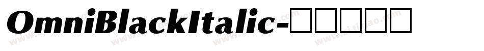 OmniBlackItalic字体转换