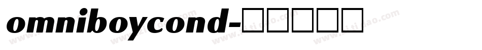 omniboycond字体转换