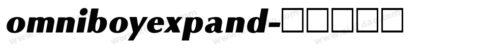omniboyexpand字体转换