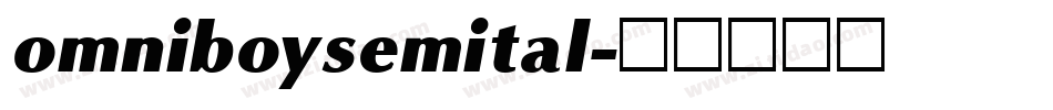 omniboysemital字体转换