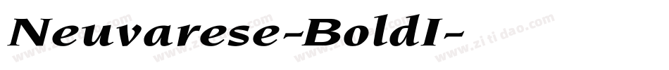 Neuvarese-BoldI字体转换