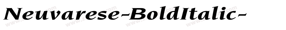 Neuvarese-BoldItalic字体转换