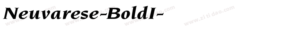 Neuvarese-BoldI字体转换