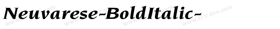 Neuvarese-BoldItalic字体转换