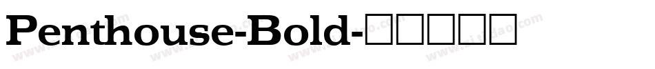 Penthouse-Bold字体转换