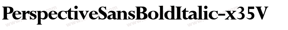 PerspectiveSansBoldItalic-x35V字体转换
