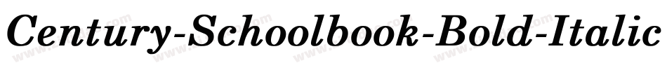 Century-Schoolbook-Bold-Italic字体转换