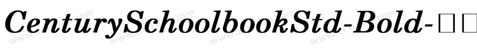 CenturySchoolbookStd-Bold字体转换