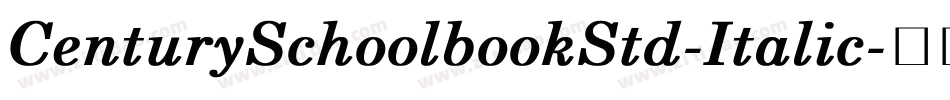 CenturySchoolbookStd-Italic字体转换