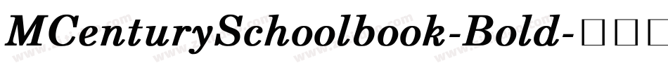 MCenturySchoolbook-Bold字体转换