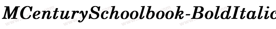 MCenturySchoolbook-BoldItalic字体转换