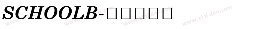SCHOOLB字体转换