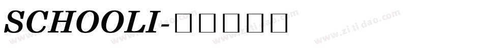 SCHOOLI字体转换