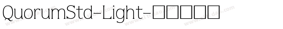QuorumStd-Light字体转换