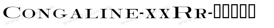 Congaline-xxRr字体转换