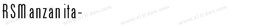 RSManzanita字体转换