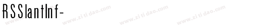 RSSlantInf字体转换