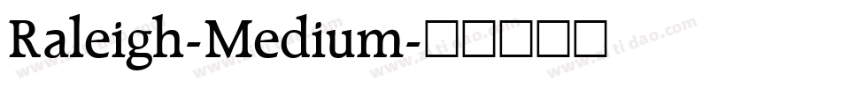 Raleigh-Medium字体转换