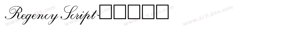 RegencyScript字体转换