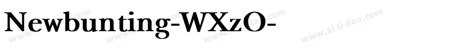 Newbunting-WXzO字体转换