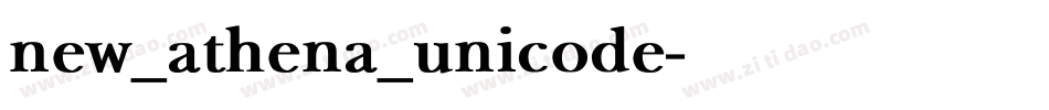 new_athena_unicode字体转换