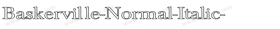 Baskerville-Normal-Italic字体转换
