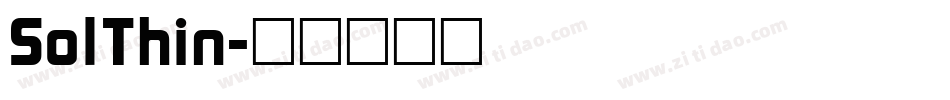 SolThin字体转换