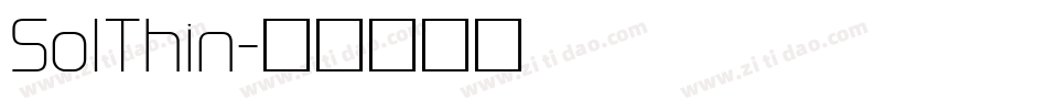 SolThin字体转换