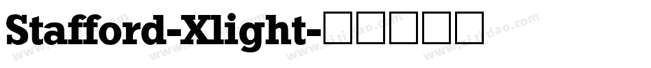 Stafford-Xlight字体转换