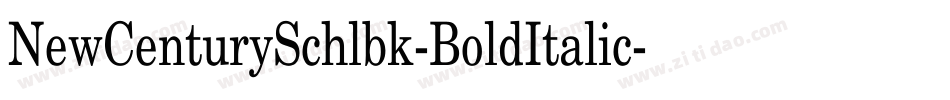 NewCenturySchlbk-BoldItalic字体转换