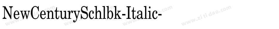 NewCenturySchlbk-Italic字体转换