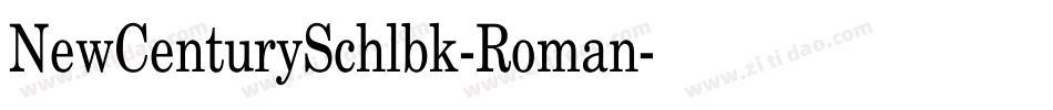 NewCenturySchlbk-Roman字体转换