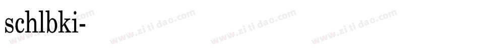 schlbki字体转换