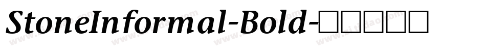 StoneInformal-Bold字体转换