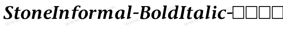 StoneInformal-BoldItalic字体转换