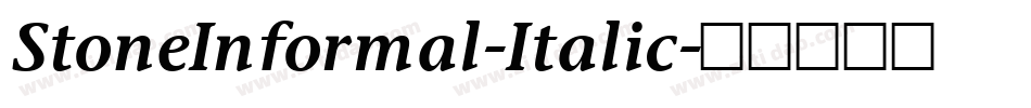 StoneInformal-Italic字体转换