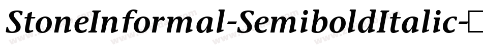 StoneInformal-SemiboldItalic字体转换