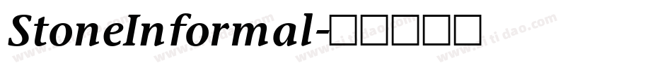 StoneInformal字体转换