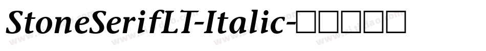 StoneSerifLT-Italic字体转换