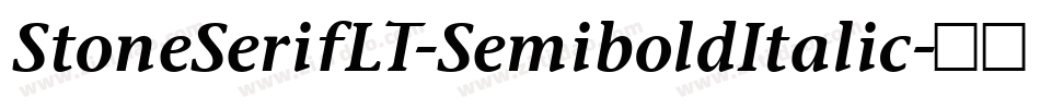 StoneSerifLT-SemiboldItalic字体转换