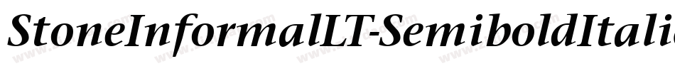 StoneInformalLT-SemiboldItalic字体转换