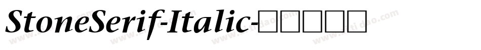 StoneSerif-Italic字体转换