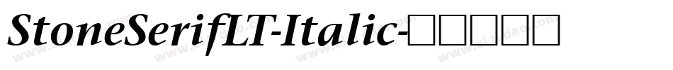 StoneSerifLT-Italic字体转换