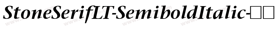 StoneSerifLT-SemiboldItalic字体转换
