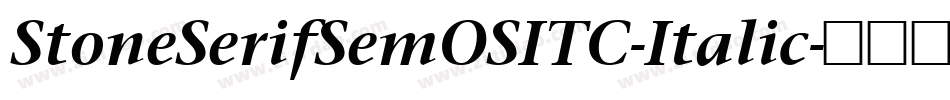 StoneSerifSemOSITC-Italic字体转换