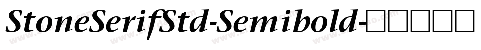 StoneSerifStd-Semibold字体转换