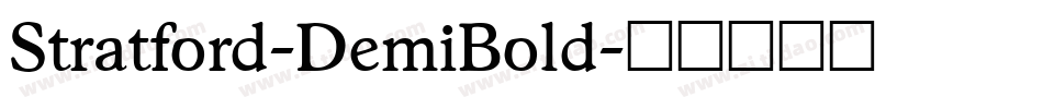 Stratford-DemiBold字体转换