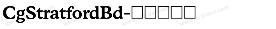 CgStratfordBd字体转换